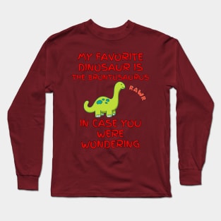 My Fave Brontosaurus Long Sleeve T-Shirt